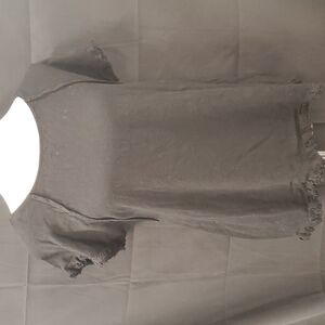 Umgee Black Linen and Cotton Top SZ MD